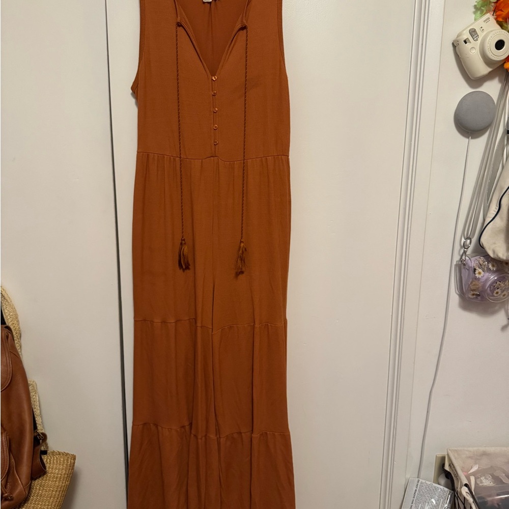 Sleeveless Brown jumpsuit